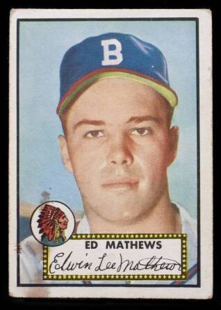 EDDIE MATHEWS 1952 TOPPS BASEBALL CARD