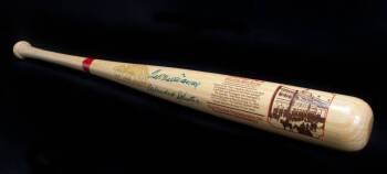 TED WILLIAMS SIGNED AND INSCRIBED BASEBALL BAT