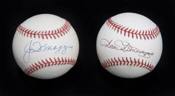 JOE DiMAGGIO AND DOM DiMAGGIO SIGNED BASEBALLS