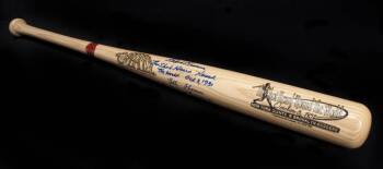 "THE SHOT HEARD 'ROUND THE WORLD" SIGNED BAT