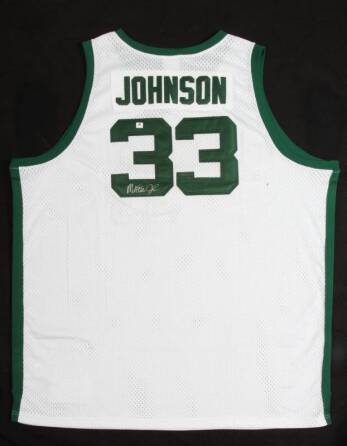 MAGIC JOHNSON SIGNED MICHIGAN STATE JERSEY