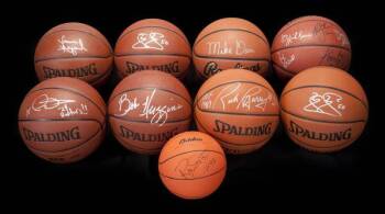 SIGNED BASKETBALL GROUP