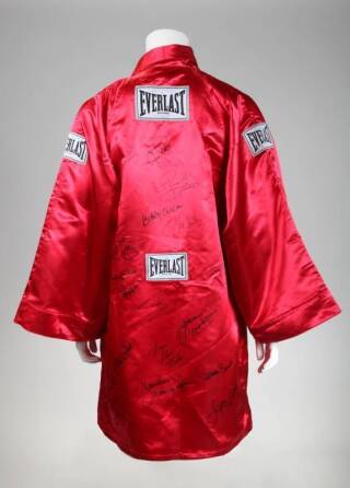 BOXING HALL OF FAME SIGNED BOXING ROBE