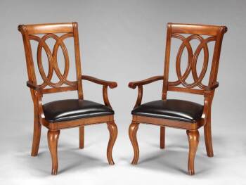 SLASH SET OF FIVE WOODEN DINING CHAIRS