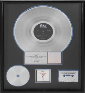 NIRVANA "PLATINUM" RECORD AWARD