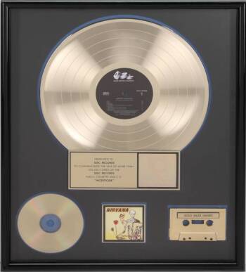 NIRVANA "GOLD" RECORD AWARD