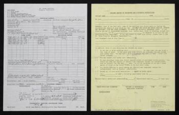 KURT COBAIN HOSPITAL FORMS