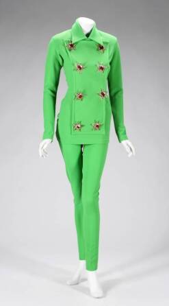 WHITNEY HOUSTON GREEN SUIT