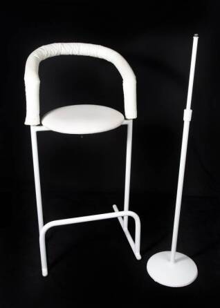 WHITNEY HOUSTON CHAIR AND MICROPHONE STAND