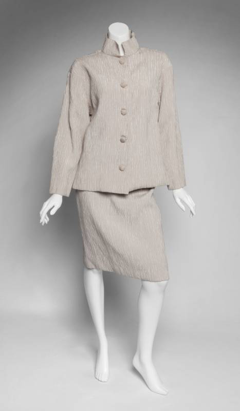 GRETA GARBO SILK MUSLIN SKIRT SUIT