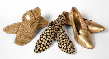 GRETA GARBO GOLD SHOES