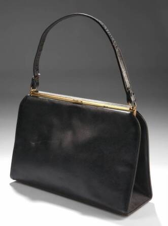 GRETA GARBO BLACK COBLENTZ HANDBAG