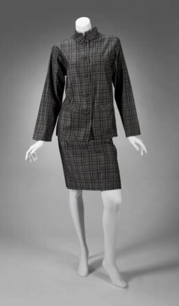 GRETA GARBO GREY AND BLACK CHECKED SUIT