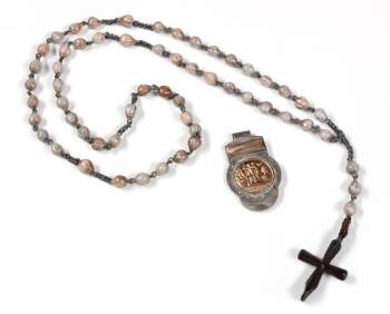 GRETA GARBO ROSARY AND SAN CRISTOBAL MONEY CLIP