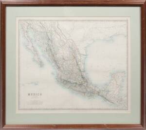 19TH CENTURY T.B. JOHNSTON MAP OF MEXICO