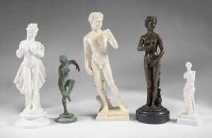 GROUP OF GREEK AND ROMAN STYLE STATUES
