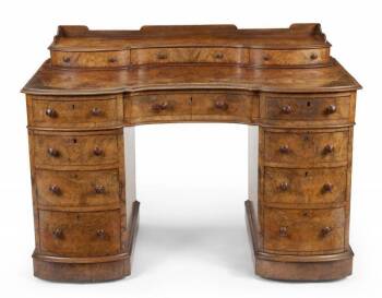 MAPLE & CO. BURR WALNUT DESK