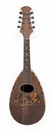 ANTIQUE CARVED AND INLAID LUTE