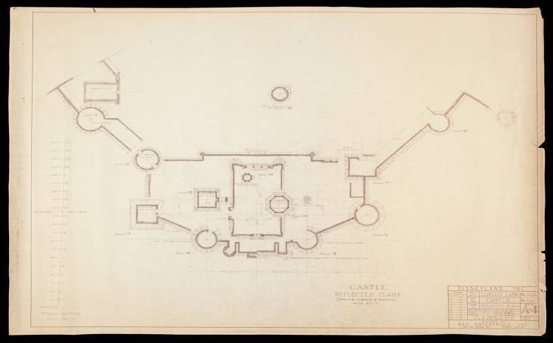 DISNEYLAND SLEEPING BEAUTY CASTLE BLUEPRINT, CORBELS AND BRACKETS