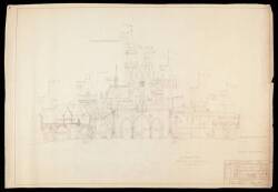 DISNEYLAND SLEEPING BEAUTY CASTLE BLUEPRINT, NORTH ELEVATION