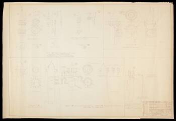 DISNEYLAND SLEEPING BEAUTY CASTLE BLUEPRINT, TOWER ELEVATIONS