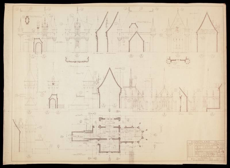 DISNEYLAND SLEEPING BEAUTY CASTLE BLUEPRINT, SUPERSTRUCTURE