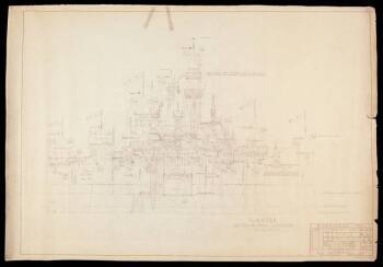 DISNEYLAND SLEEPING BEAUTY CASTLE BLUEPRINT, FRONT ELEVATION