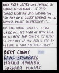 THE TONIGHT SHOW STARRING JOHNNY CARSON CUE CARDS - 8