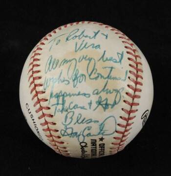 GARY CARTER SIGNED BASEBALL TO ROBERT GOULET