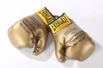 ROBERT GOULET OWNED COMMEMORATIVE BOXING GLOVES