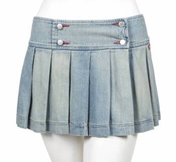 BRITTANY MURPHY LITTLE BLACK BOOK DENIM SKIRT