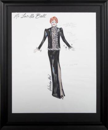 LUCILLE BALL COSTUME DESIGN SKETCH BY WARDEN NEIL