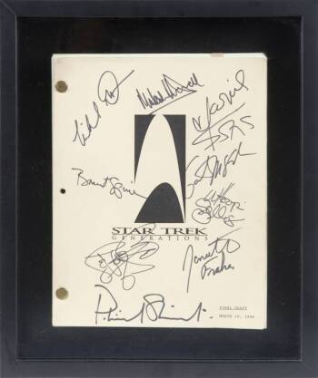 STAR TREK: THE NEXT GENERATION CAST SIGNED SCRIPT