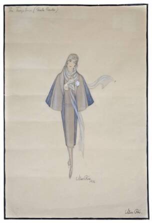 GRETA GARBO THE TEMPTRESS COSTUME DESIGN SKETCH