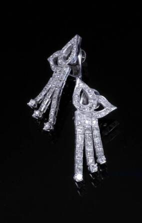 TALLULAH BANKHEAD DIAMOND EARRINGS