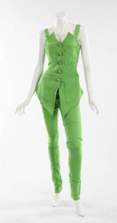 WHITNEY HOUSTON LIME GREEN ENSEMBLE