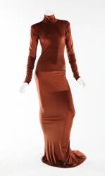 WHITNEY HOUSTON COPPER GOWN