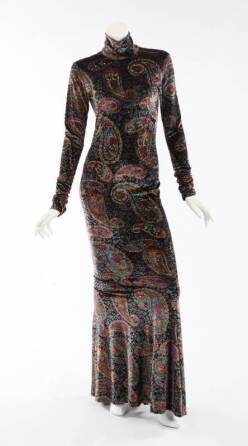 WHITNEY HOUSTON STAGE WORN PAISLEY GOWN