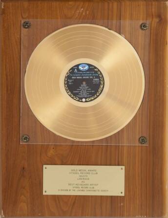 LIBERACE CITADEL RECORD CLUB AWARD