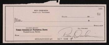 ROY ORBISON SIGNED CHECK