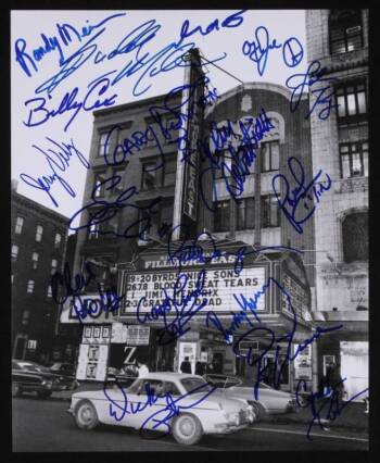 FILLMORE EAST PERFORMERS SIGNED PHOTOGRAPH