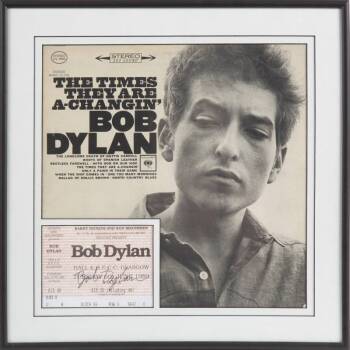 BOB DYLAN SIGNED CONCERT TICKET