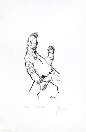 JERRY GARCIA SIGNED "PUNK DUDE" LITHOGRAPH