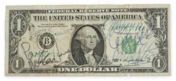 THE BEATLES SIGNED DOLLAR BILL