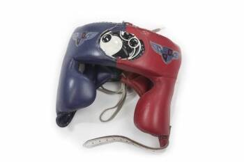 EVANDER HOLYFIELD TRAINING WORN HEADGEAR