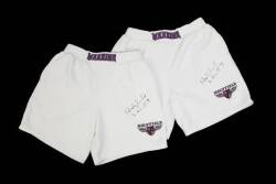 EVANDER HOLYFIELD TRAINING WORN AND SIGNED SHORTS