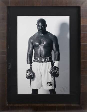 EVANDER HOLYFIELD "GAME FACE" LARGE PORTRAIT PHOTOGRAPH