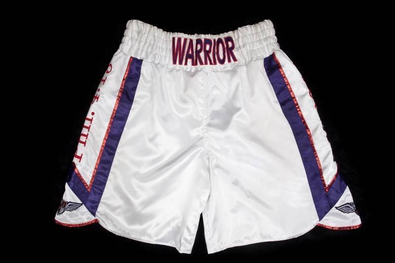 EVANDER HOLYFIELD VS. FRANCOIS BOTHA FIGHT WORN TRUNKS