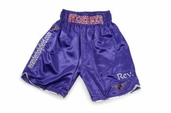 EVANDER HOLYFIELD VS. JOHN RUIZ III FIGHT WORN TRUNKS