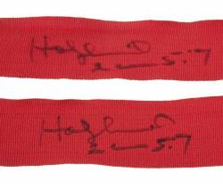 EVANDER HOLYFIELD OWNED AND SIGNED EVERLAST HAND WRAPS - 3